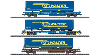 Marklin 47120 LKW Walter Deep Well Flat Car Set