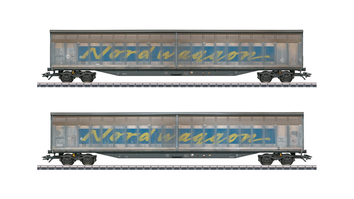 Marklin 48065 Transwaggon Sliding Wall Boxcar Set