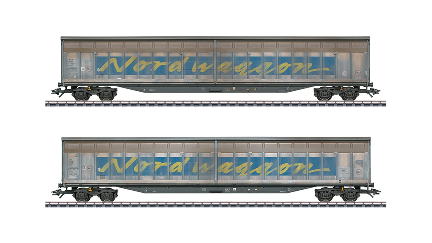 Marklin 48065 Transwaggon Sliding Wall Boxcar Set