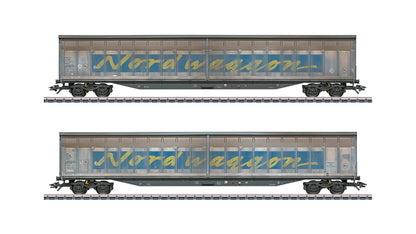 Marklin 48065 Transwaggon Sliding Wall Boxcar Set