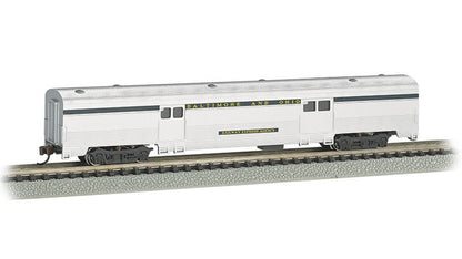 Bachmann 14653 BO Silver With Blue Stripe 72 Ft 2-door Baggage Car