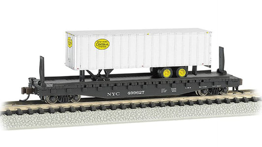 Bachmann 16753 New York Central 52ft Flat Car with NYC 35ft Trailer