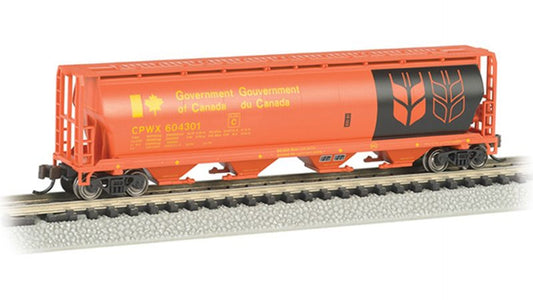 Bachmann 19154 Gov Of Canada Red 4 Bay Cylindrical Grain Hopper