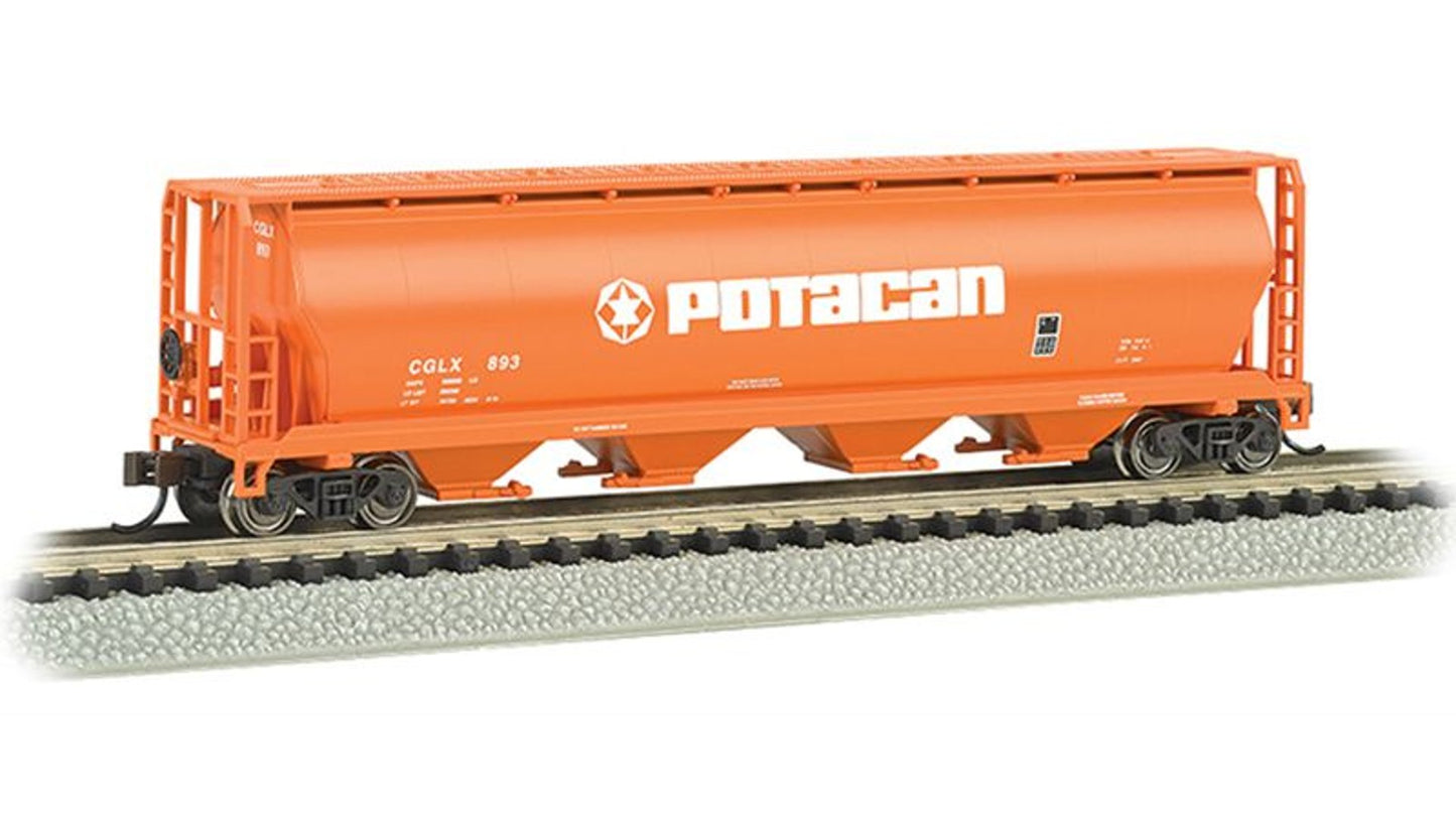 Bachmann 19157 Potacan 4 Bay Cylindrical Grain Hopper
