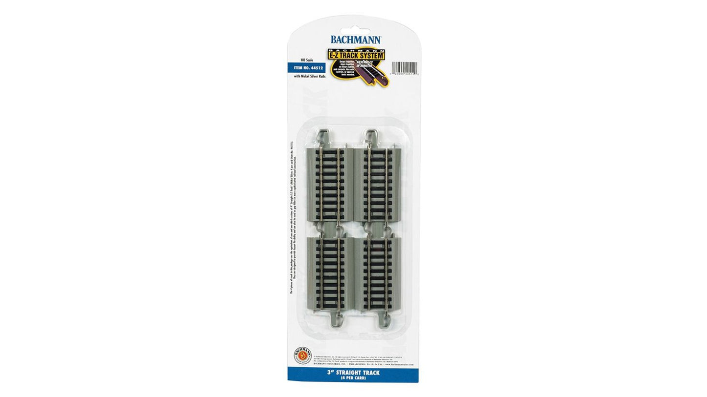 Bachmann 44512 3 Straight N-S E-Z Track 4 HO