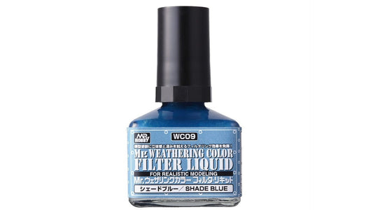 Bandai WC09 Mr Weathering Color Filter Liquid Shade Blue