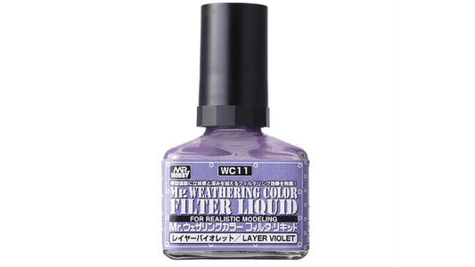 Bandai WC11 Mr Weathering Color Filter Liquid Layer Violet