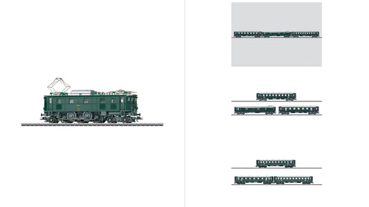 Marklin 37514 Class Ae 3 6 II Electric Locomotive — Complete 4-Piece Set