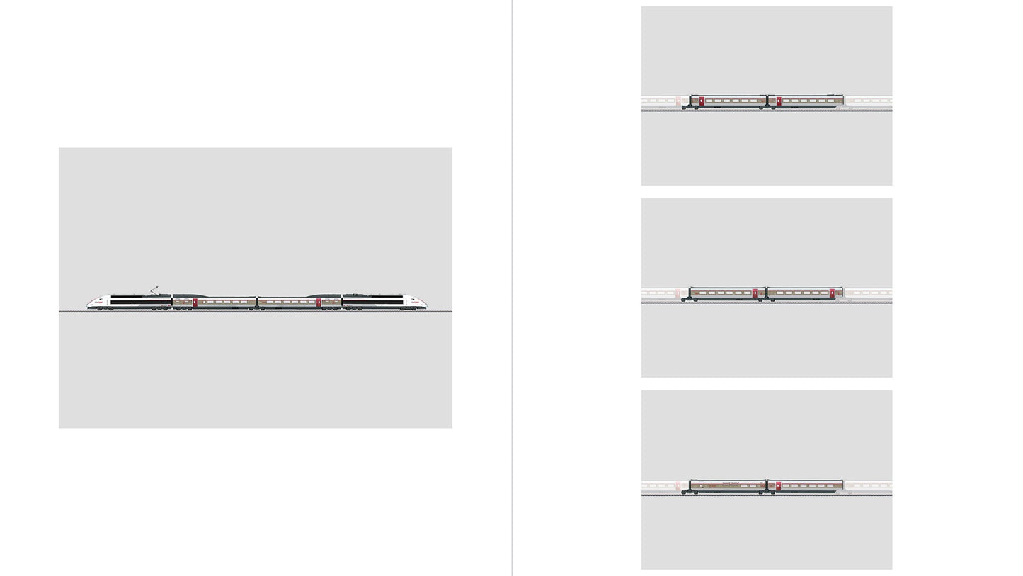 Marklin 37792 TGV Lyria train a grande vitesse high speed train — Complete 4-Piece Set