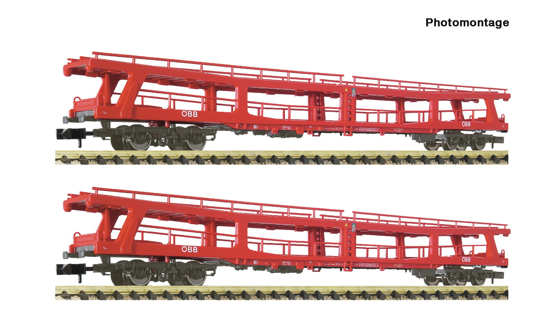 Fleischmann F6260049 2 piece set: Car carrier wagons, ÖBB