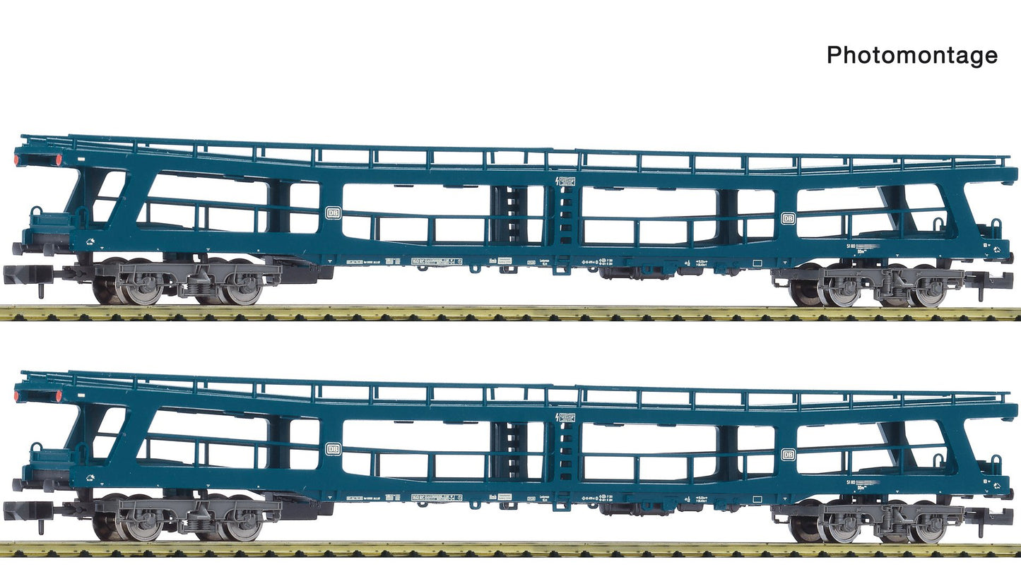 Fleischmann F6260066 2 piece set: Car carrier wagons,DB