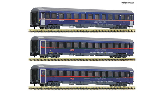 Fleischmann F6260084 3 piece set: "Nightjet" Eurofima coaches, ÖBB