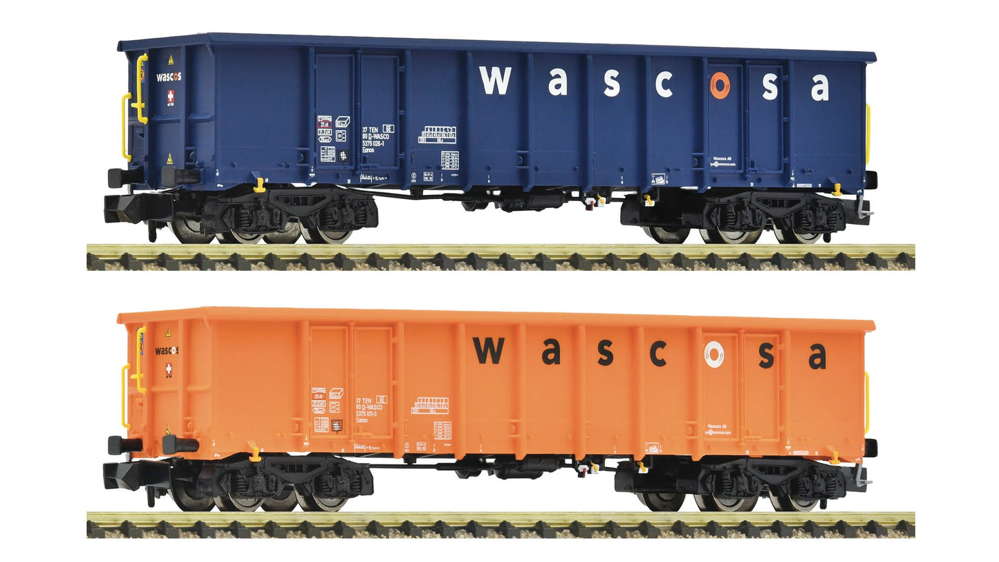 Fleischmann F6660140 2 piece set: Open goods wagons, Wascosa