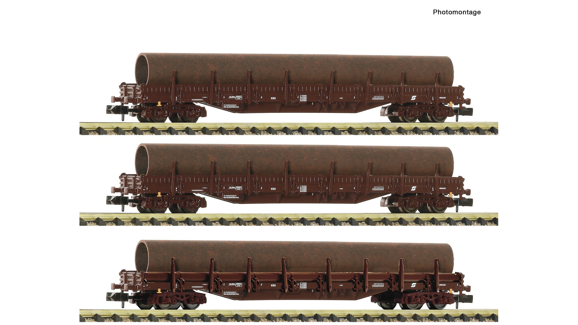 Fleischmann F6660142 3 piece set (1): Steel train, ÖBB