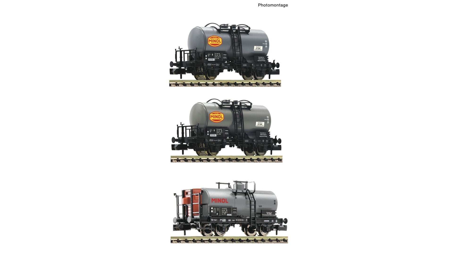 Fleischmann F6660152 3 piece set: Tank wagons, DR