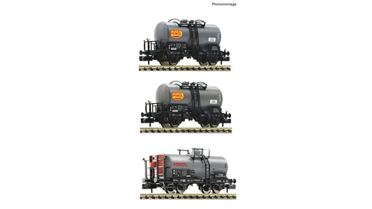 Fleischmann F6660152 3 piece set: Tank wagons, DR