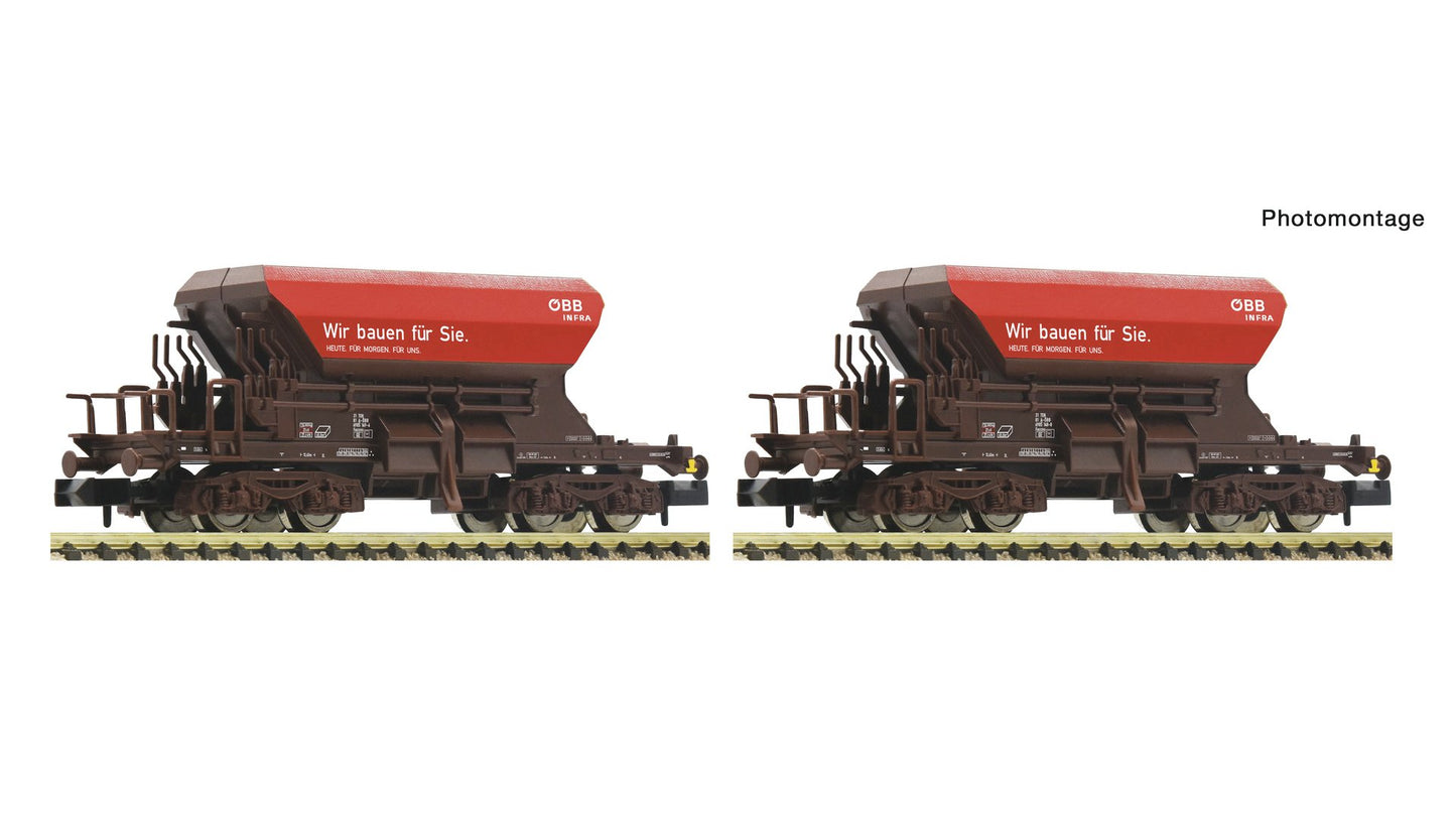 Fleischmann F6660157 2 piece set: Talbot ballast wagons, ÖBB Infra