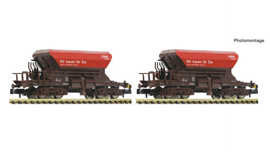 Fleischmann F6660157 2 piece set: Talbot ballast wagons, ÖBB Infra