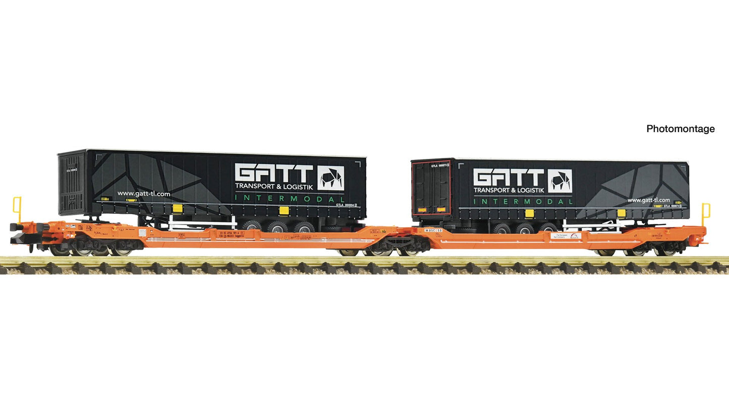 Fleischmann F6660165 Articulated double-pocket wagon T3000e, Wascosa