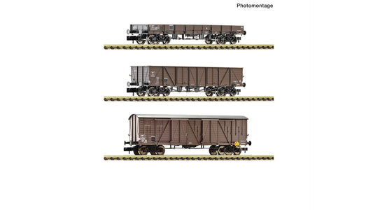 Fleischmann F6660167 3 piece set: Goods wagons, SNCF