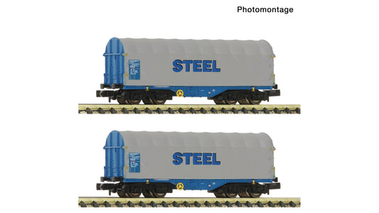 Fleischmann F6660173 2 piece set: Slide tarpaulin wagons, ÖBB