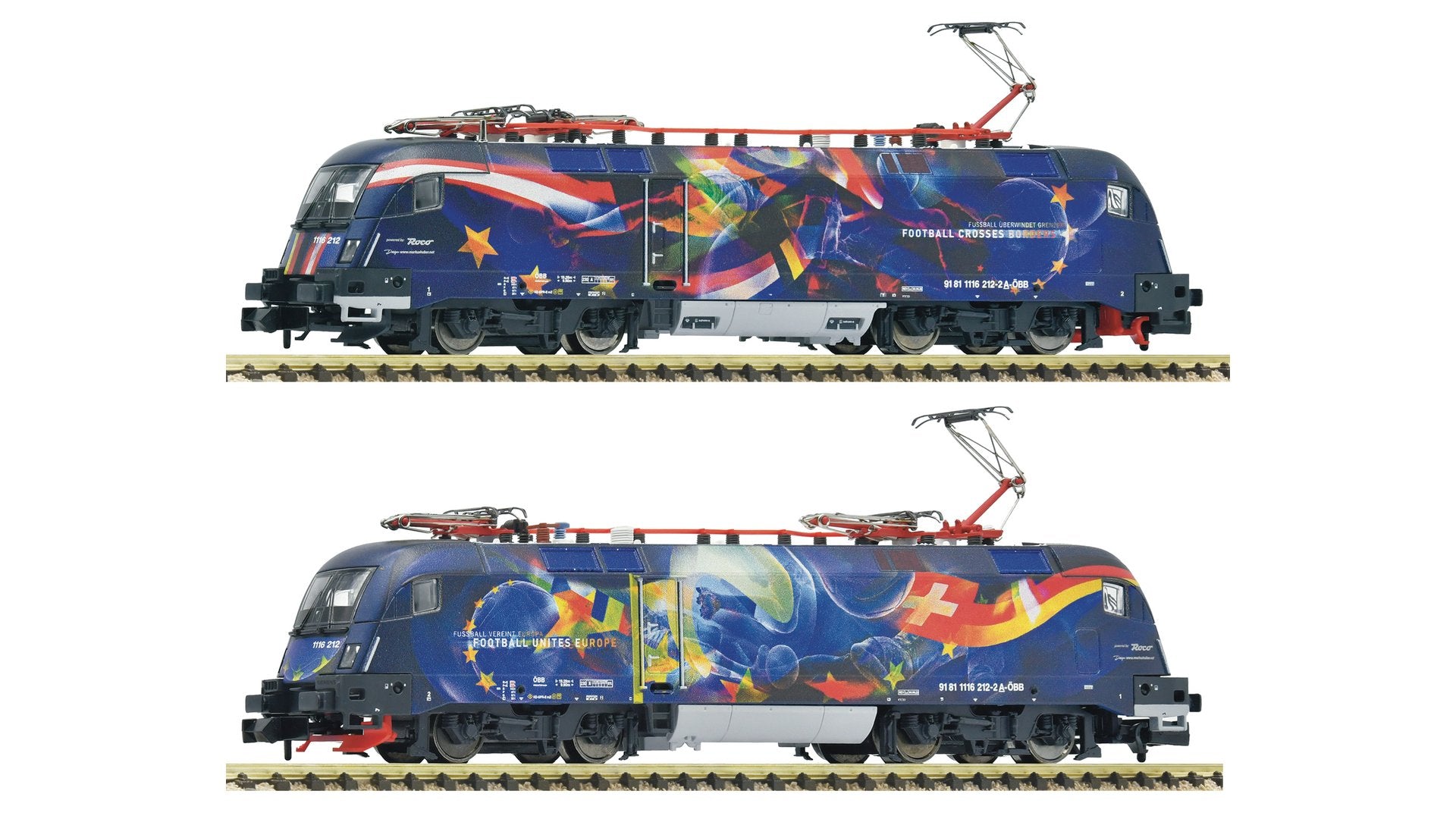 Fleischmann F7570070 Electric locomotive 1116 212-2 "Football unites Europe", ÖBB