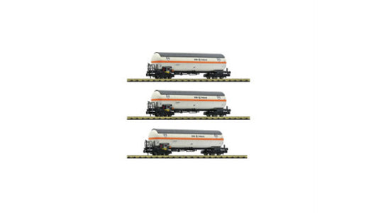 Fleischmann 849119 3-Piece Set Pressurised Gas Tank Wagons DB DC