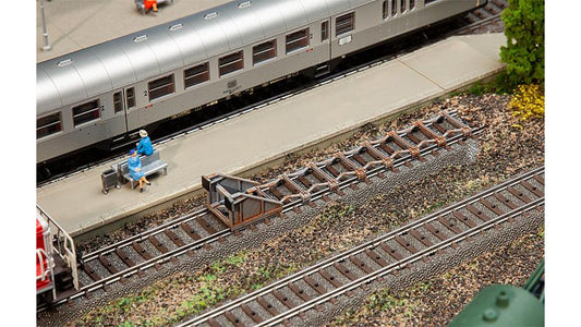 Faller 120322 2 Bumper Blocks with Scissor Brakes