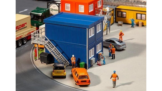 Faller 130134 4 Construction Containers Blue