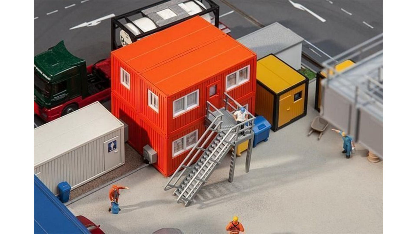 Faller 130135 4 Construction Containers Orange