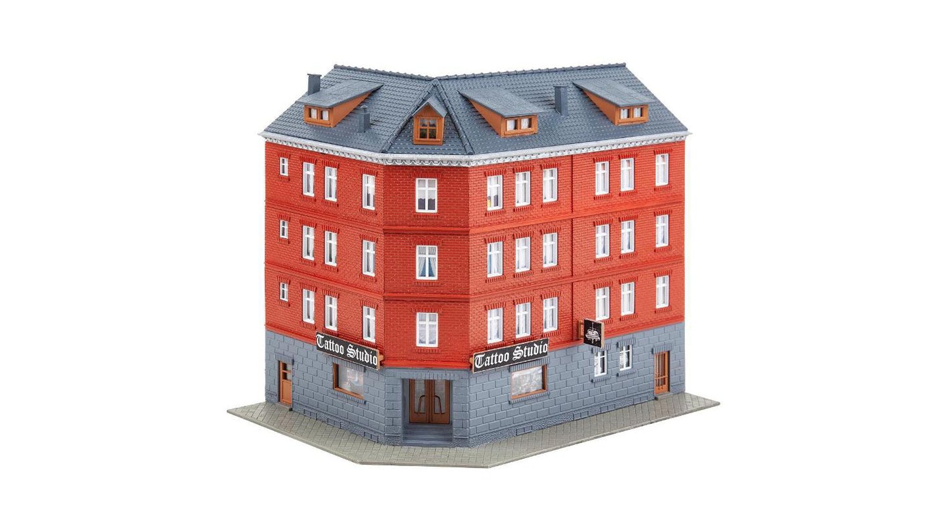 Faller 130138 Town corner house with tattoo parlour