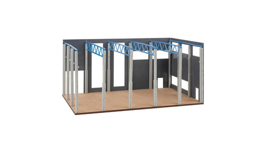 Faller 130892 System building Industry hall under construction