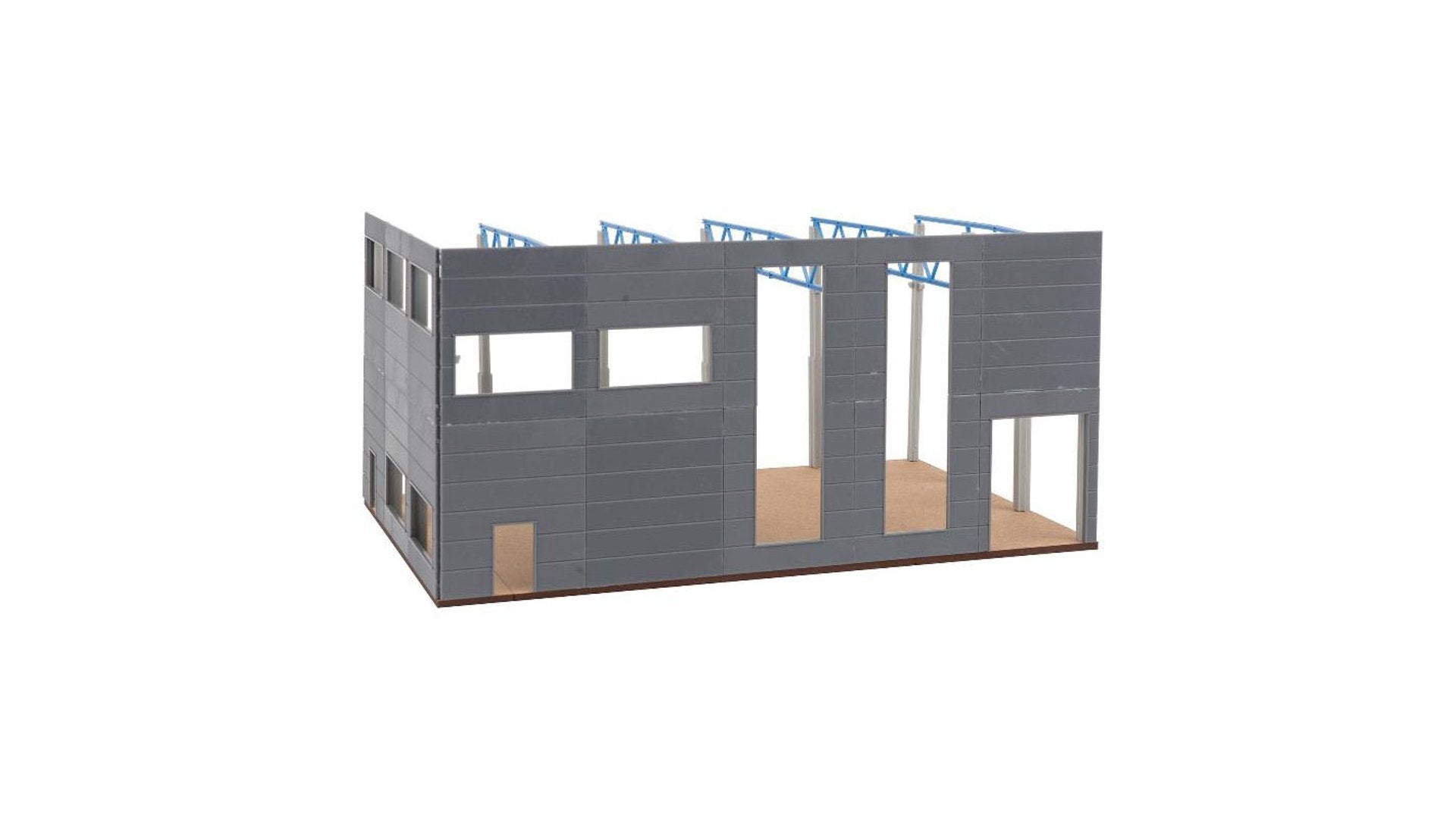 Faller 130892 System building Industry hall under construction