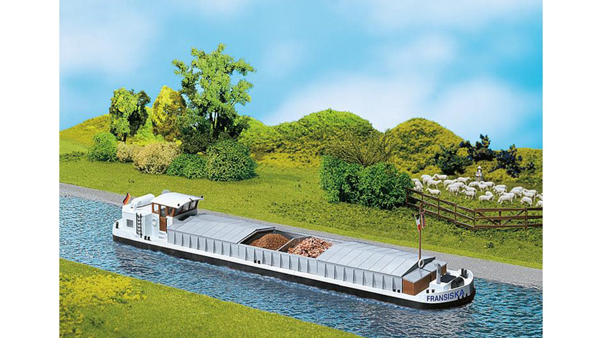 Faller 131006 River cargo boat with dwelling cabin