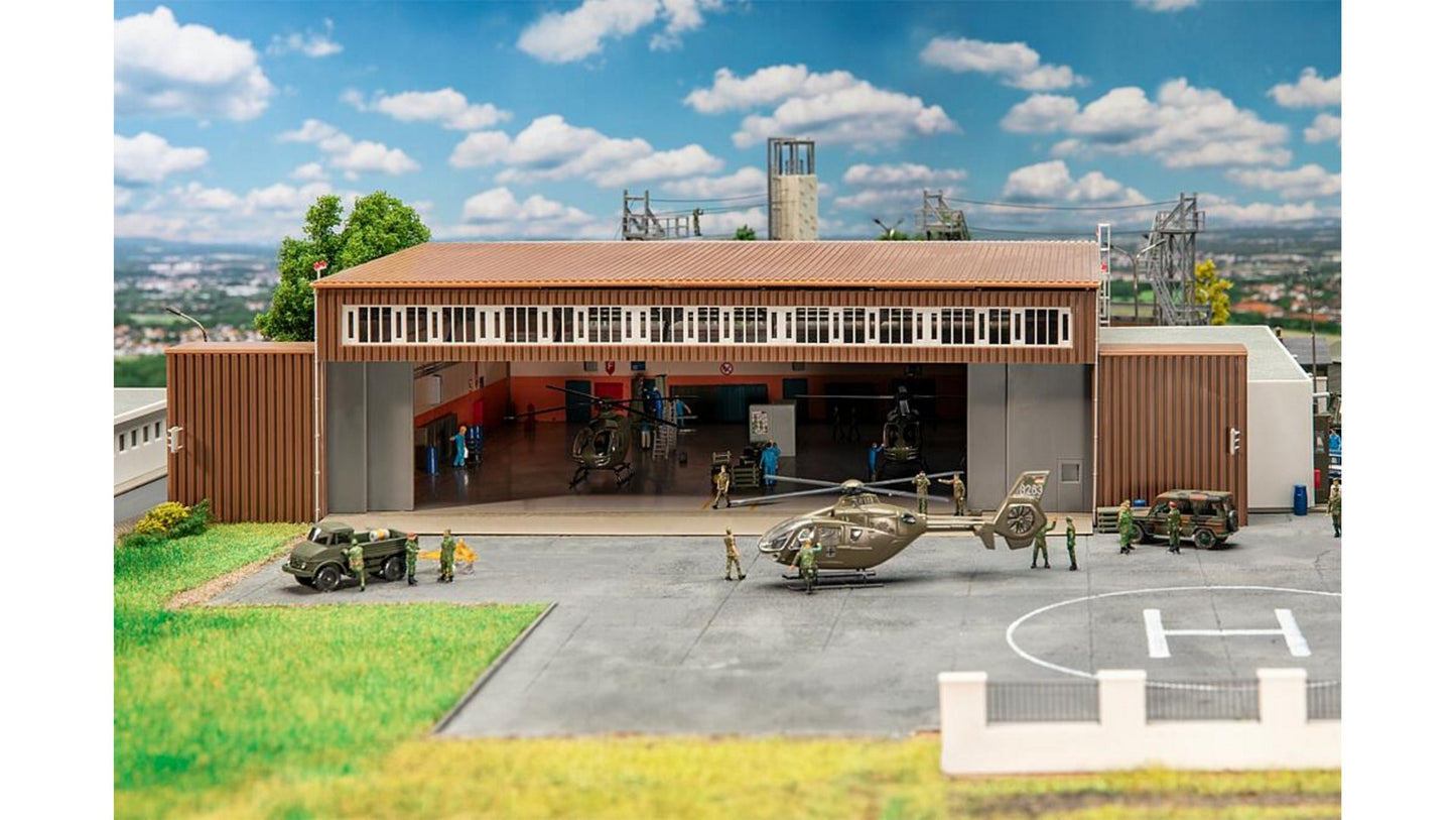 Faller 144111 Hangar with Helicopter
