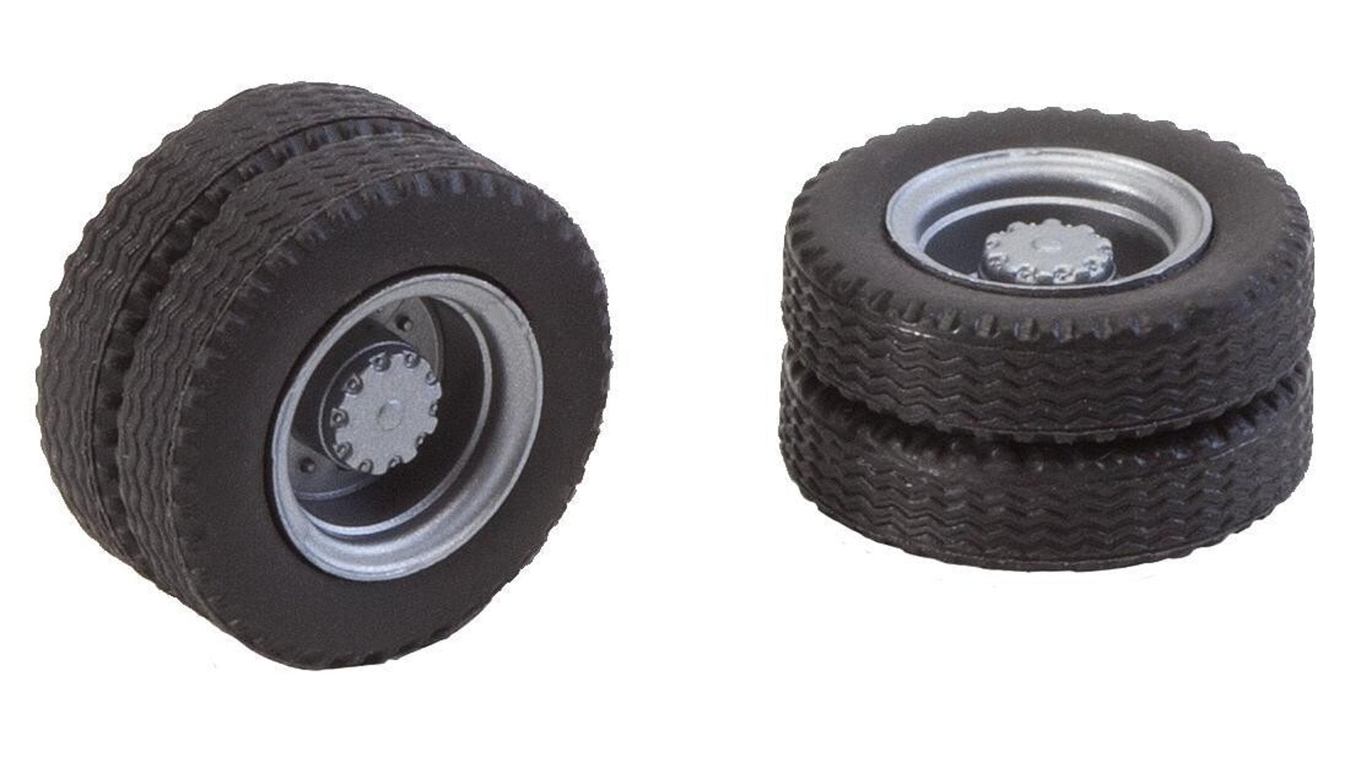 Faller 163101 2 wheels (twin tyres) tyres and lorry rims