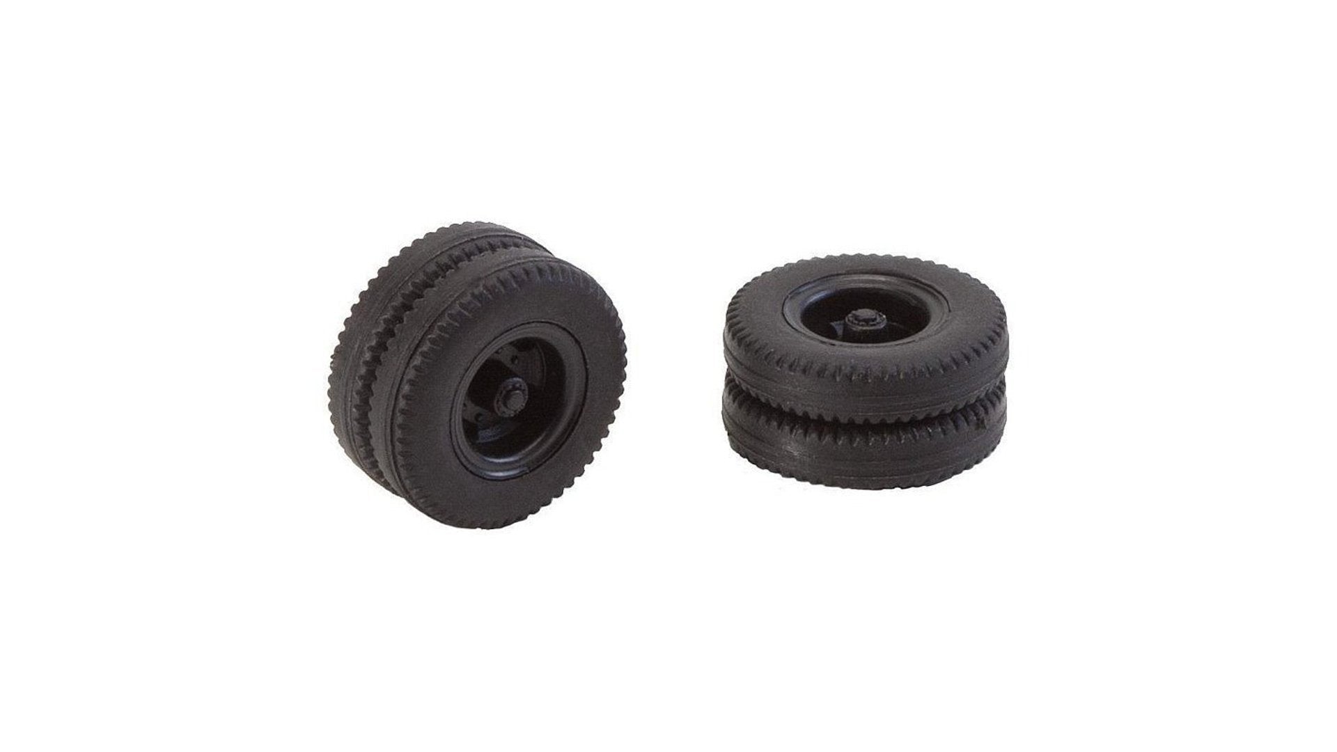 Faller 163102 2 wheels (twin tyres) tyres and classic lorry rims
