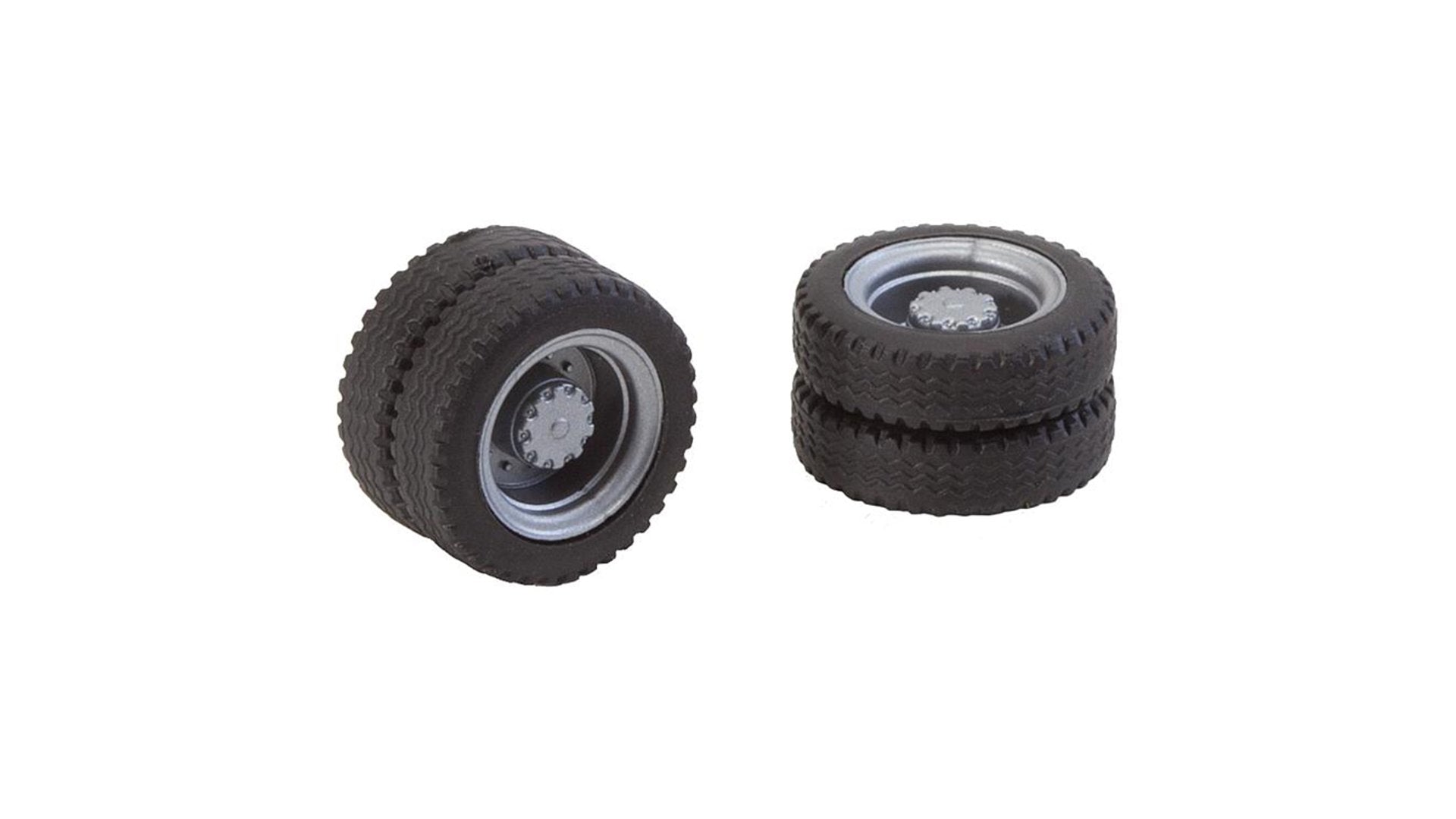 Faller 163103 2 wheels (twin tyres) NQ tyres and rims for lorries / various buses
