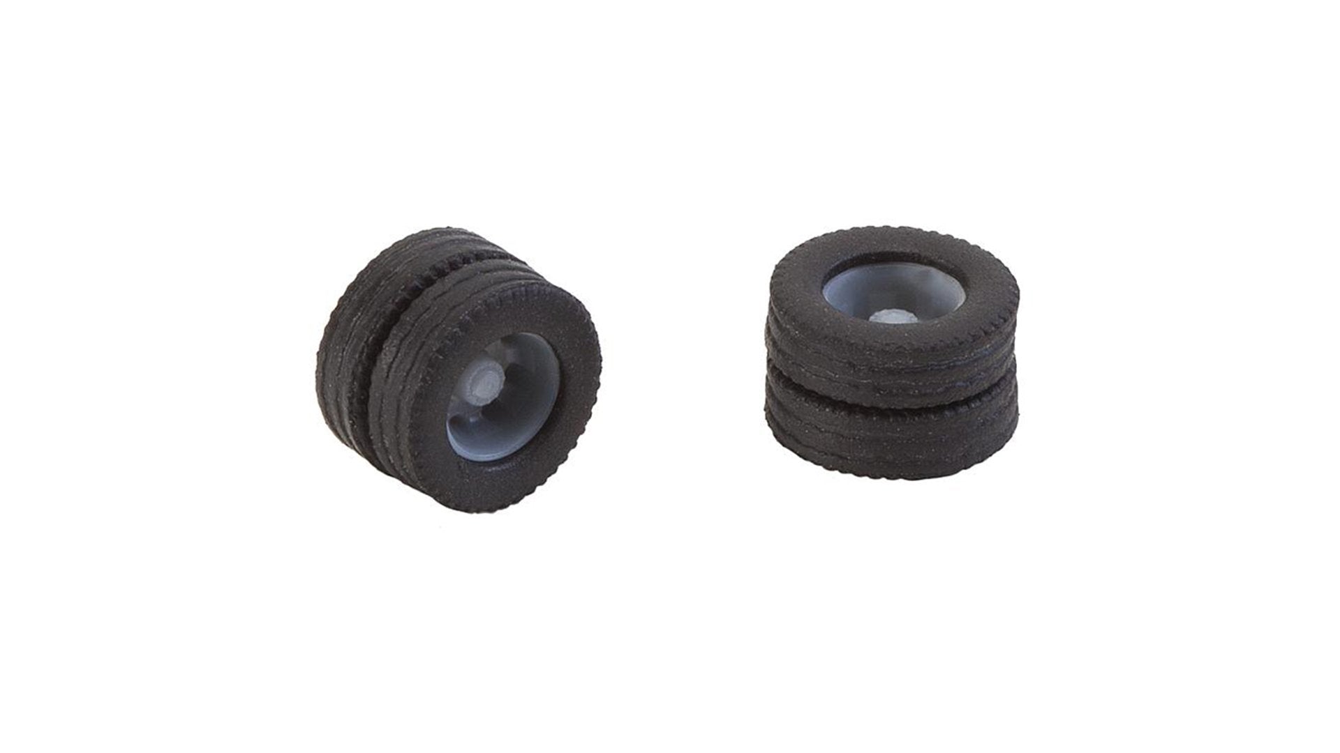 Faller 163111 2 wheels (twin tyres) tyres and rims for 7.5 t.