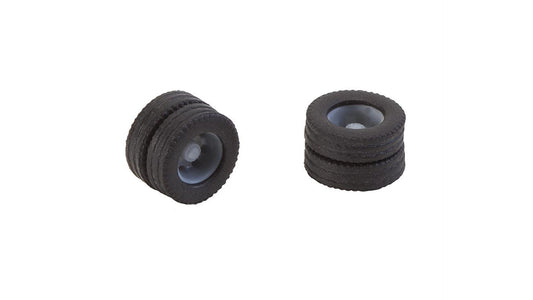 Faller 163111 2 wheels (twin tyres) tyres and rims for 7.5 t.