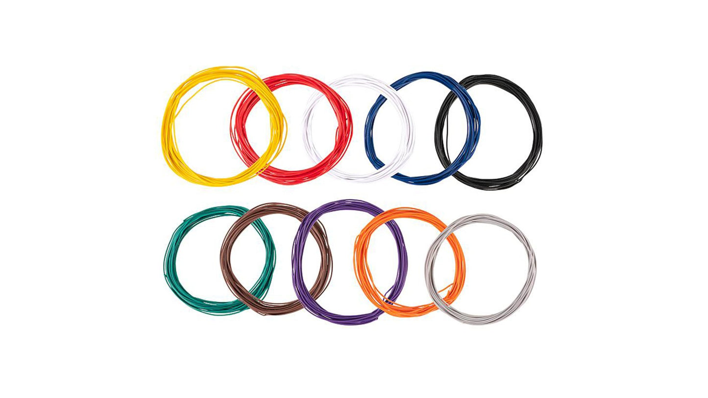 Faller 163780 Assorted stranded wires 0.04 mm², 10 colours 10 m each
