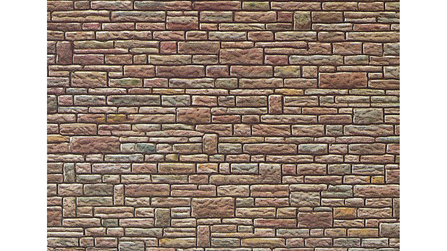 Faller 170604 Wall card, Cut stone, green yellow brown