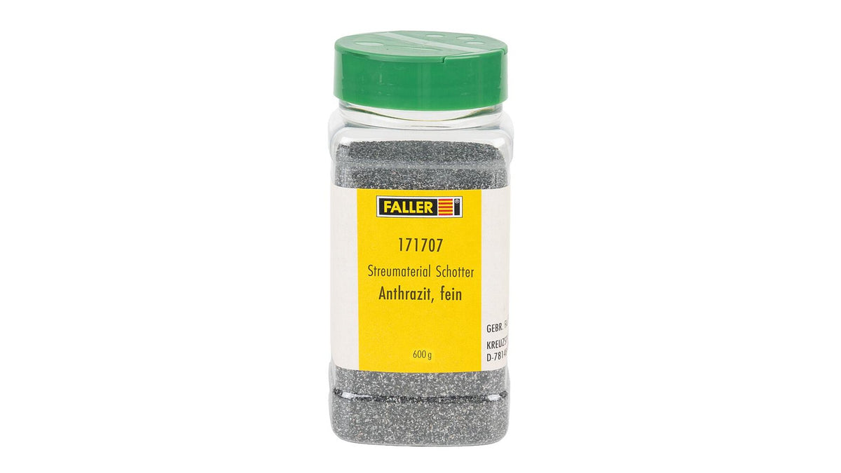 Faller 171707 Gritting material Gravel, anthracite, fine, 600 g