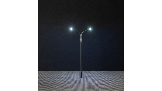 Faller 180201 LED Street light, lamppost, two arms, cold white