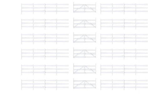 Faller 180416 Paddock fence, white