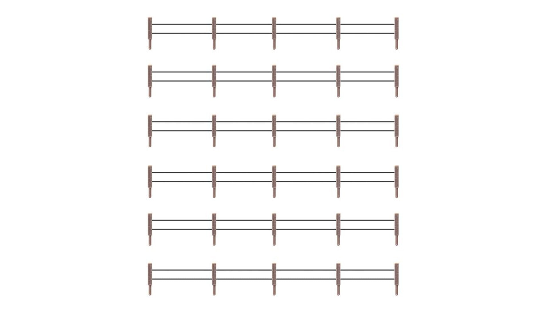 Faller 180432 Iron fence with concrete posts