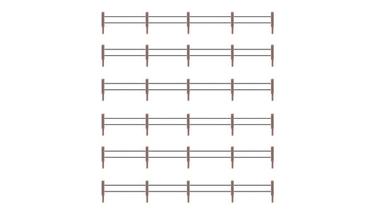 Faller 180432 Iron fence with concrete posts