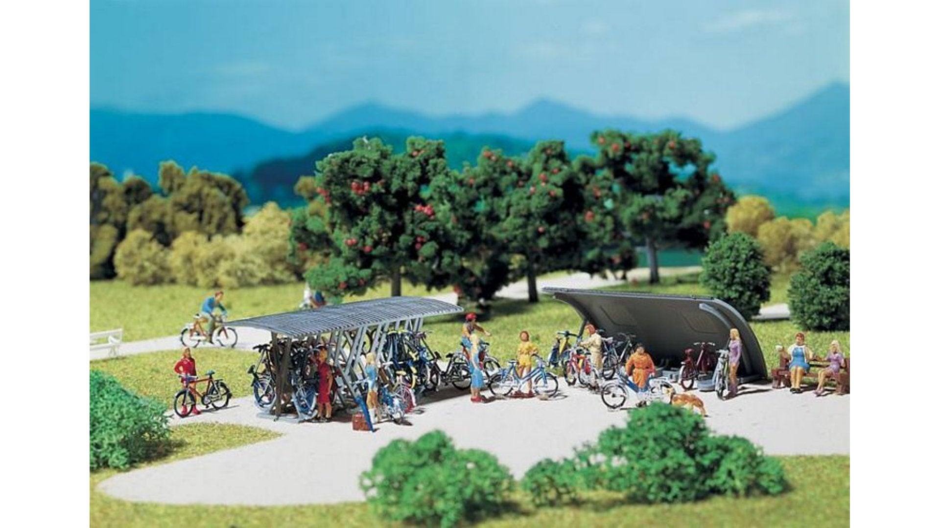 Faller 180584 2 Bicycles stands with bikes