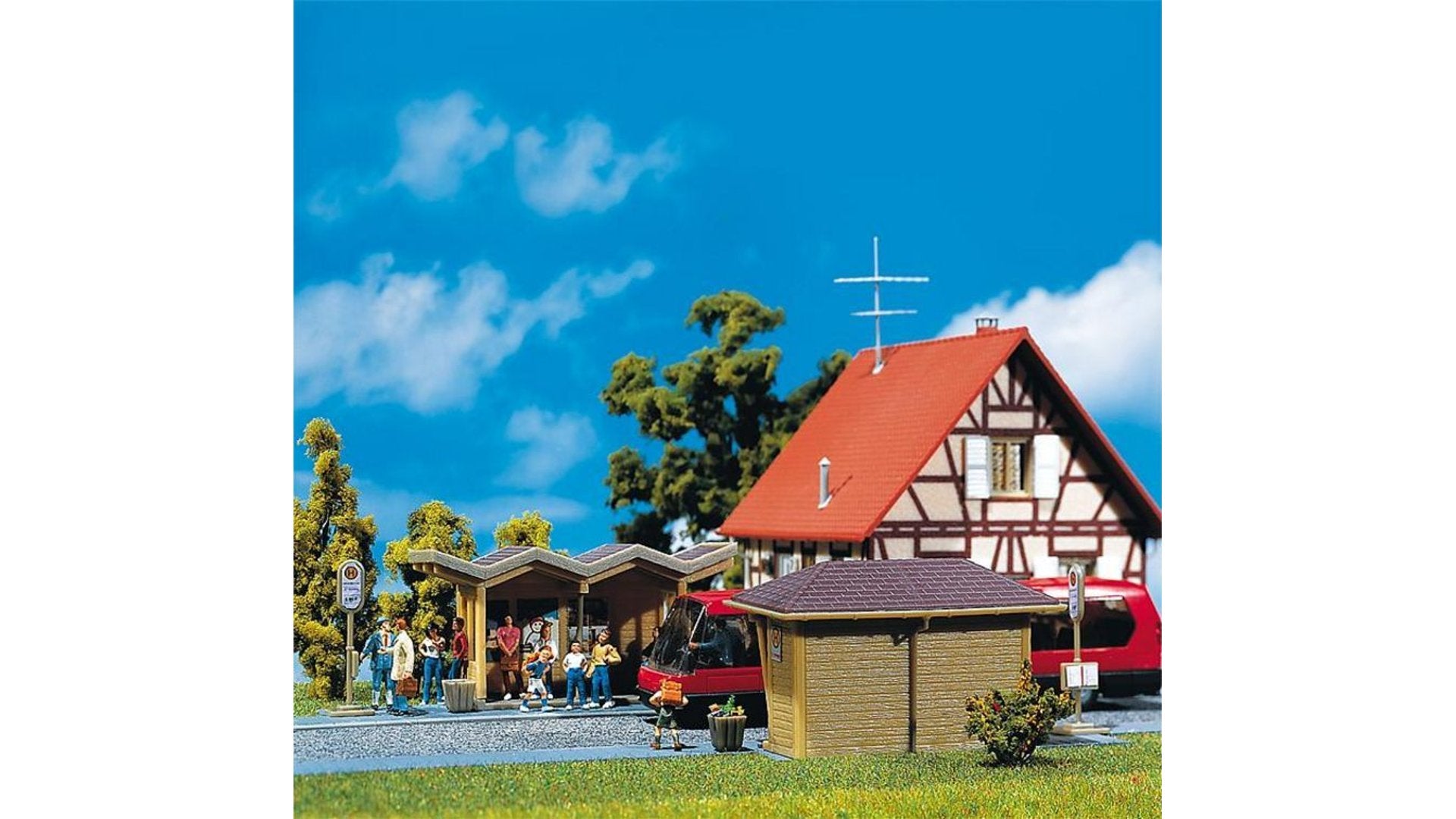 Faller 180587 2 bus stop shelters