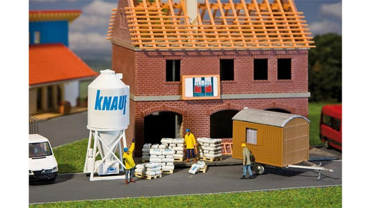 Faller 180601 Plaster silo and building site trailer